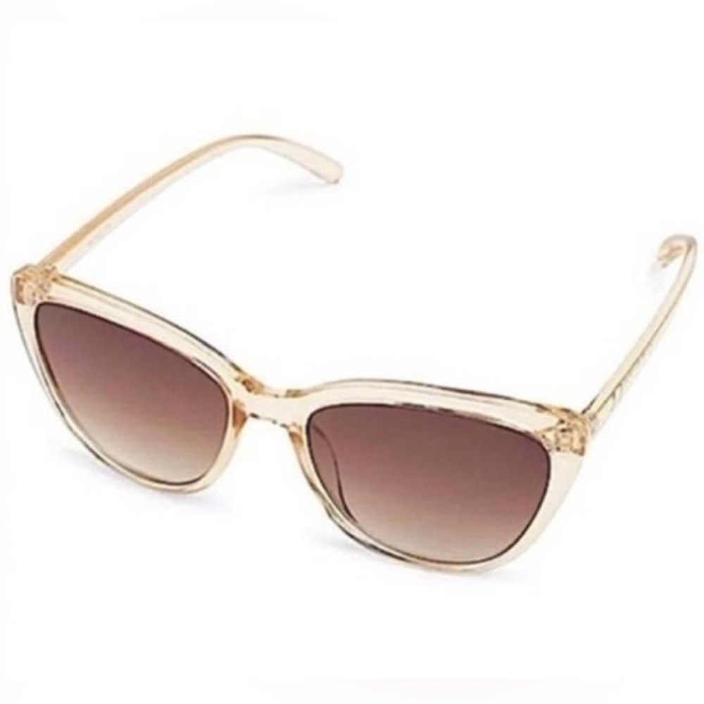 RZ by Rachel Zoe Nina Cat Eye Sunglasses in Nude / Crystal Brown - MSRP $98 - Picture 5 of 8